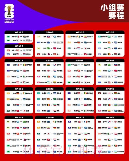 2026世界杯每日赛程详细安排实时赛程怎么看